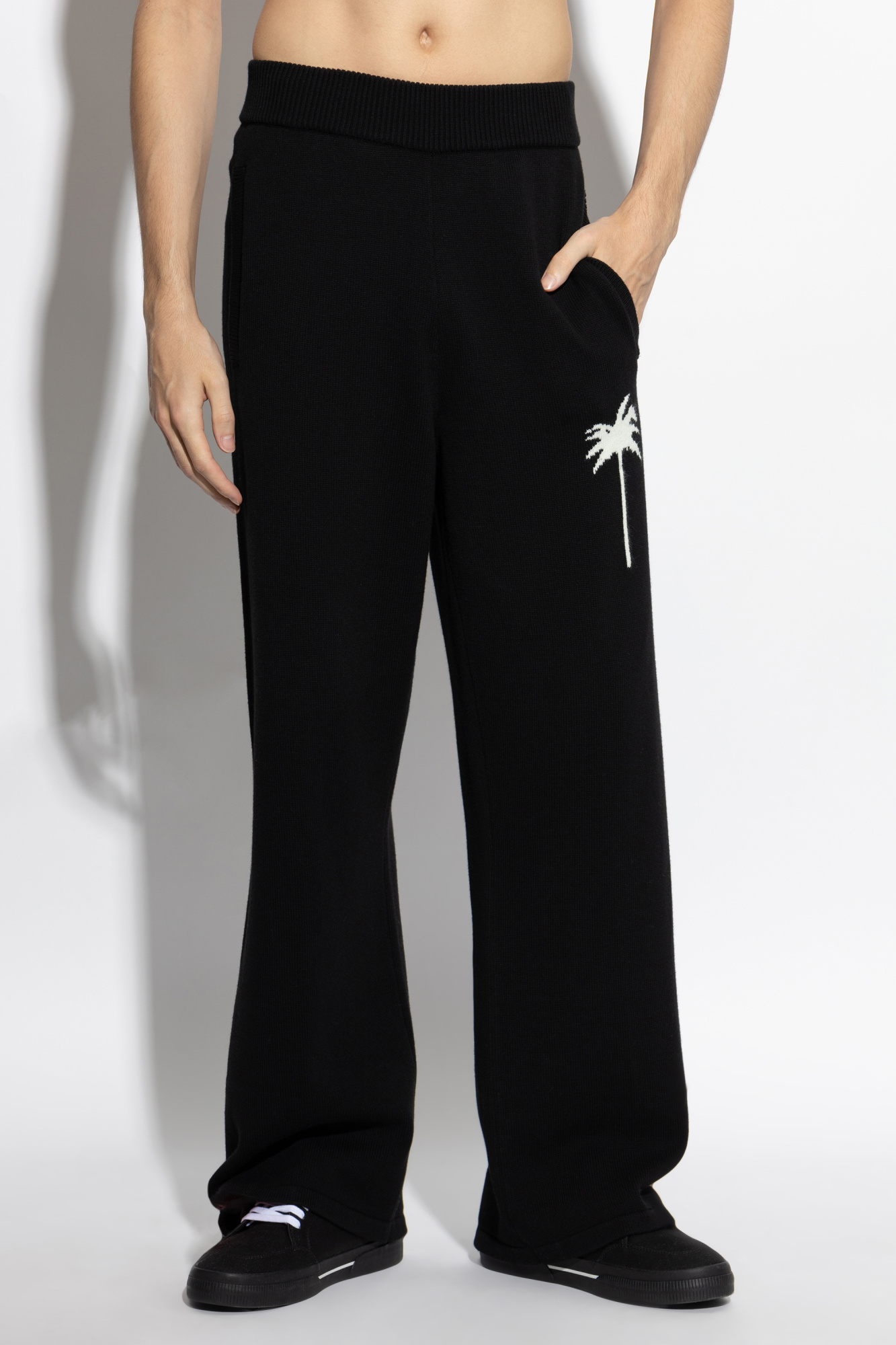 パンツ Palm Angels PWHG021E23 KNI001 1001 Trousers Black Palm Angels Track pants with wide legs | Men's Clothing | Vitkac